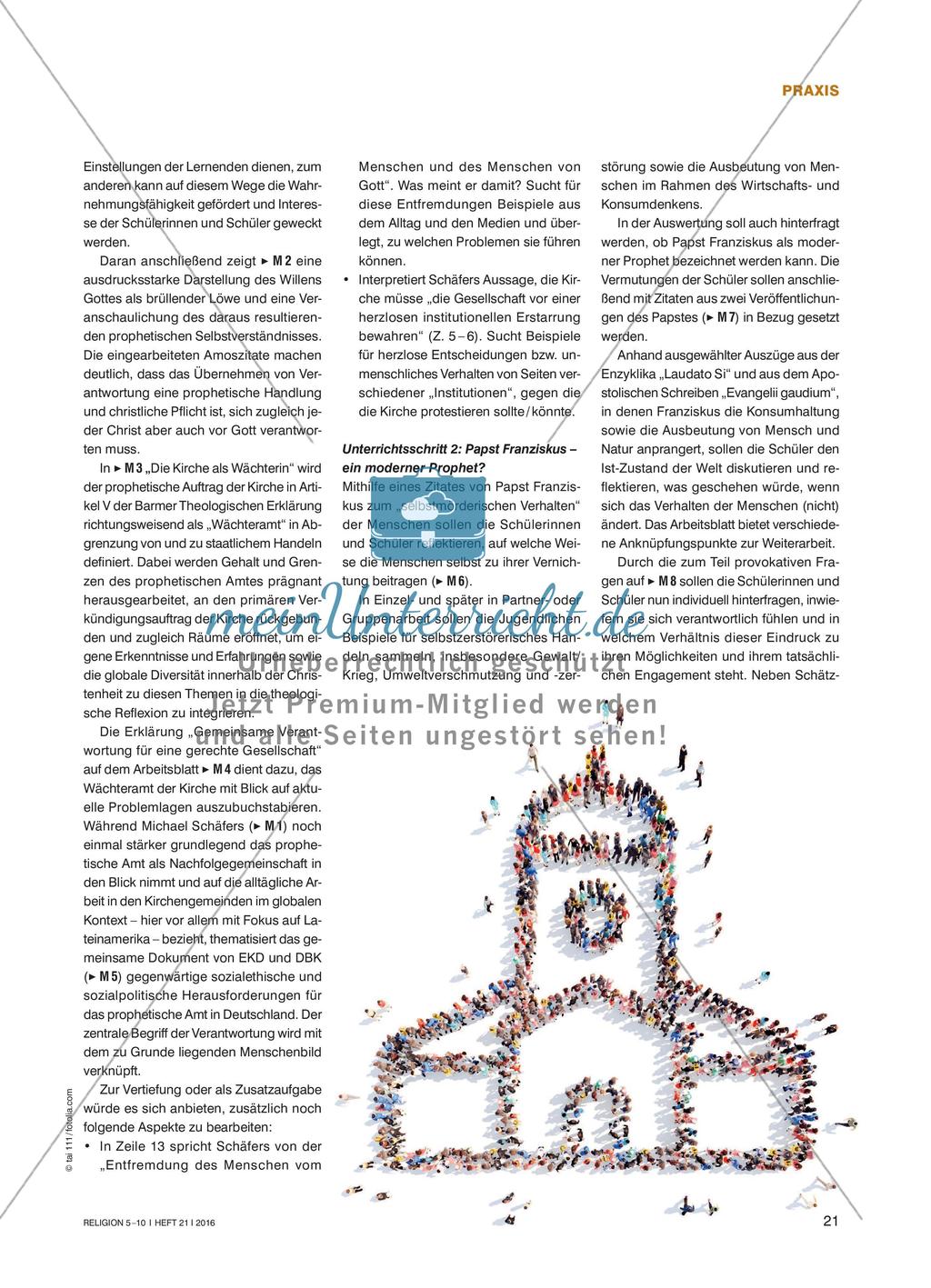 Das prophetische Amt der Kirche - Für Menschlichkeit und Solidarität Preview 2