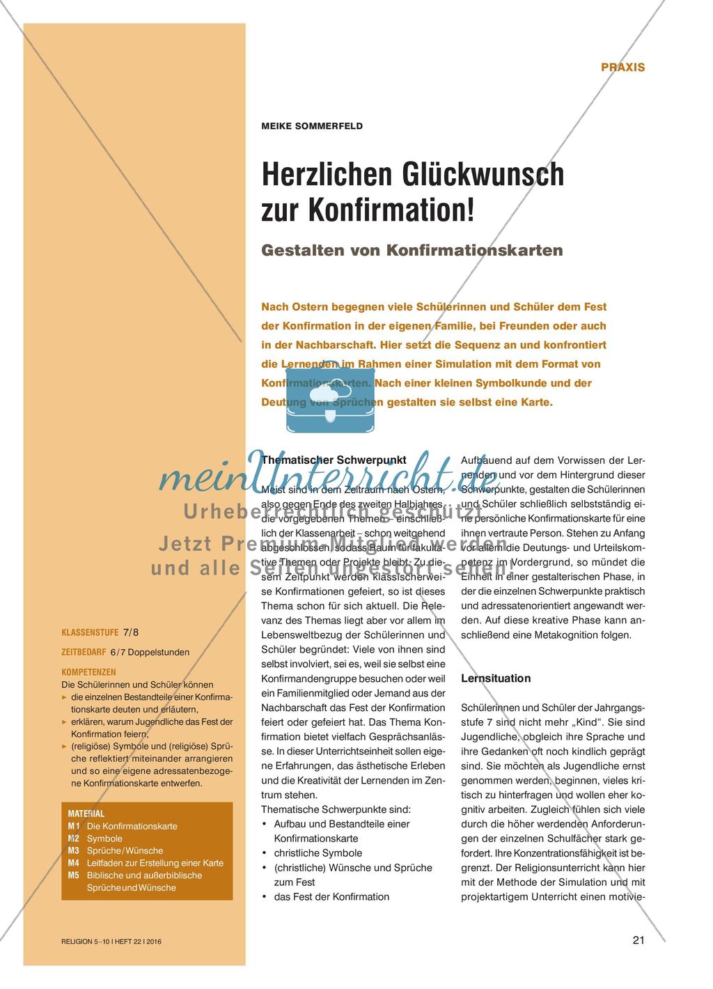 Herzlichen Glückwunsch zur Konfirmation! - Gestalten von Konfirmationskarten Preview 1