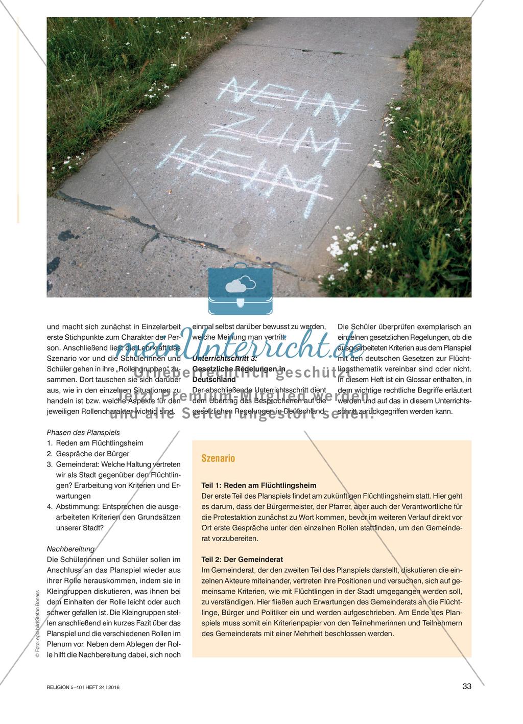 Wie gehen wir mit Flüchtlingen um? - Planspiel für den Gemeinderat einer Stadt Preview 2