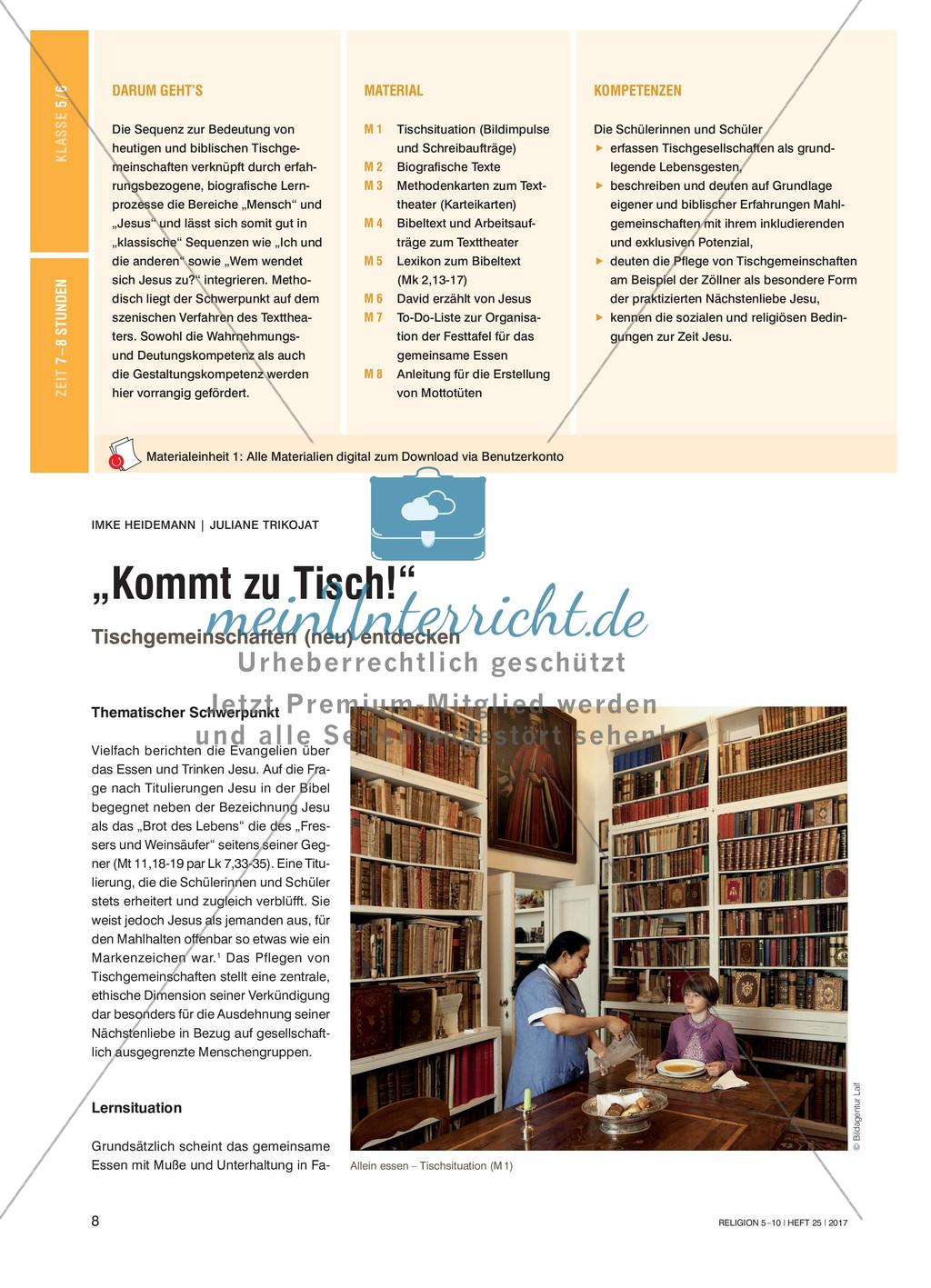 Tischgemeinschaften: Persönliche und biblische Erzählungen Preview 1