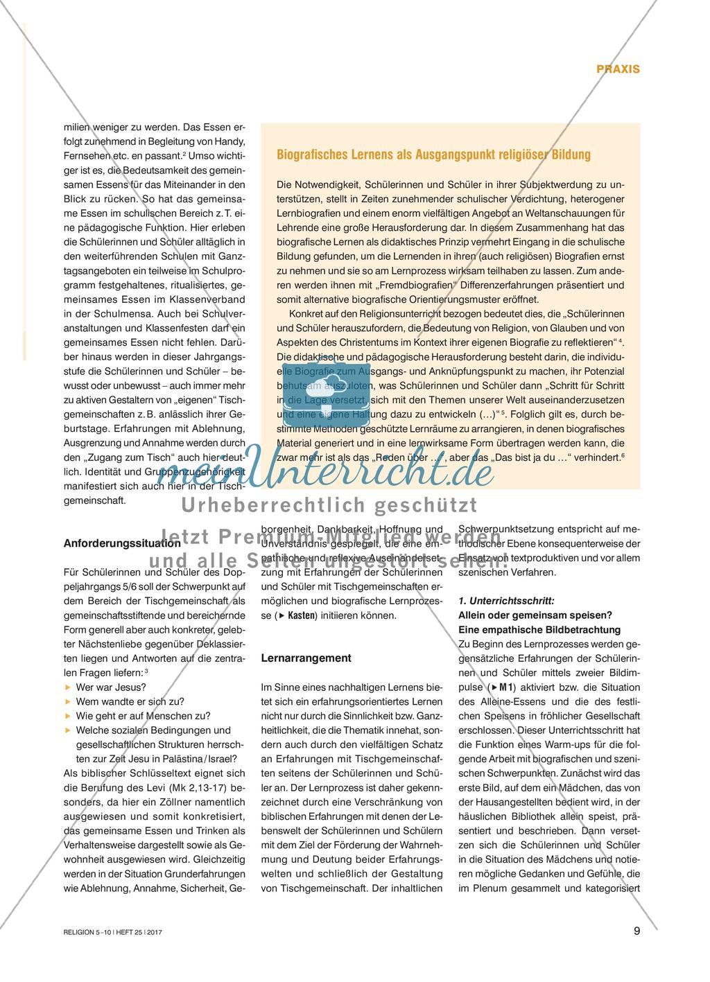 Tischgemeinschaften: Persönliche und biblische Erzählungen Preview 2