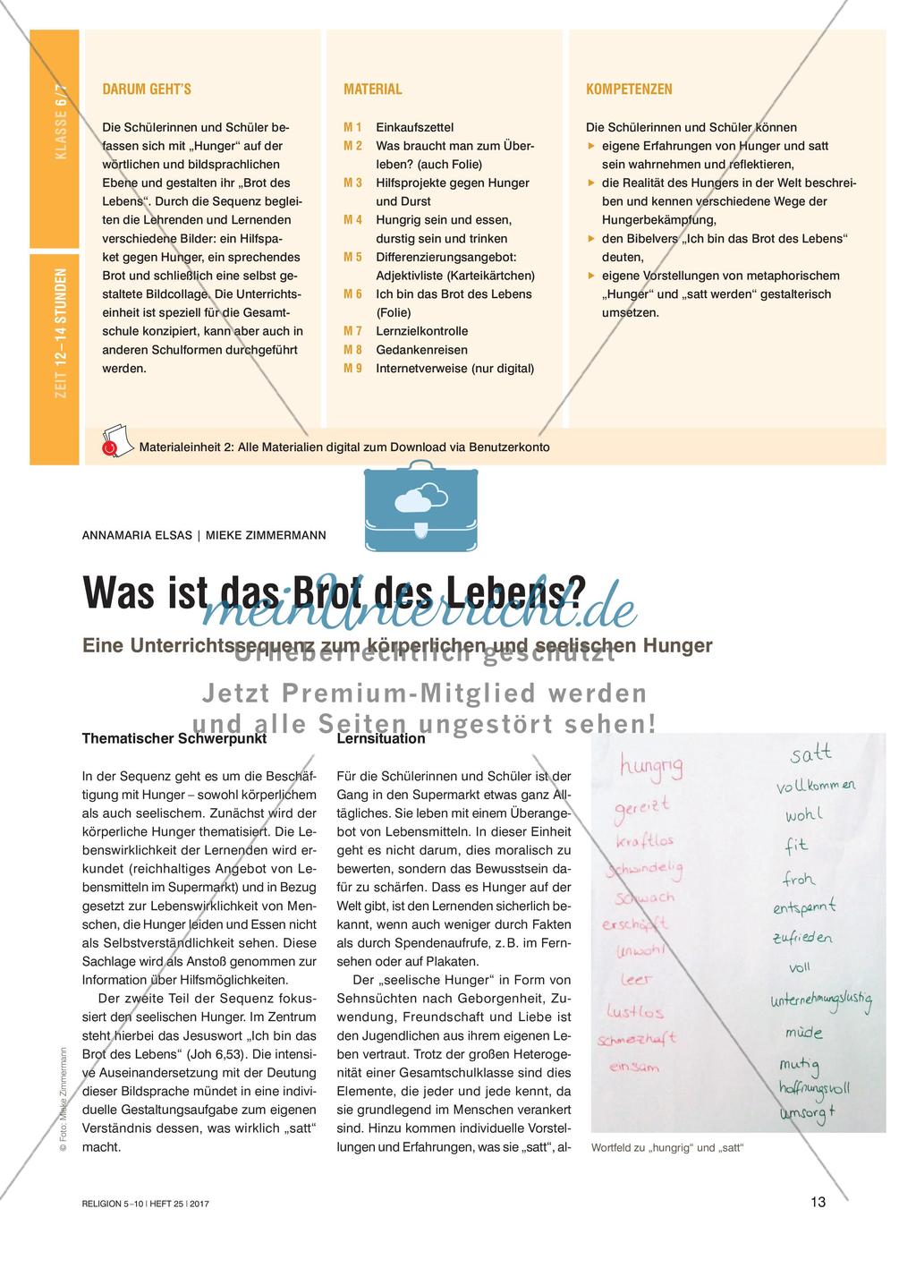 Welthunger und das Brot des Lebens Preview 1