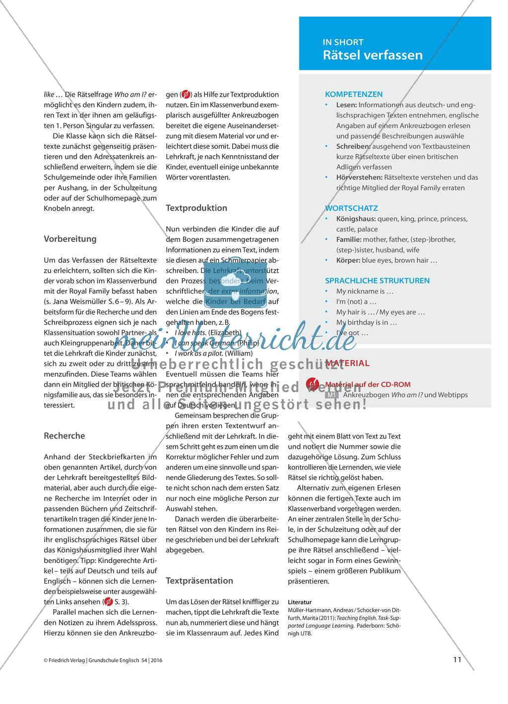 Royal Riddles: Who Am I? - Rätseltexte im Englischunterricht erarbeiten Preview 2