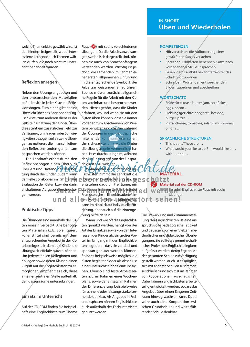 Practice Makes Perfect – with the English Boxes: Selbstständiges Wiederholen und Anwenden von Wortschatz und Redemitteln Preview 2