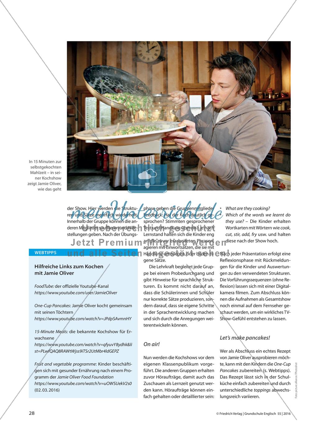Cooking with Jamie Oliver - Eine eigene Kochshow nach dem Vorbild des TV-Kochs gestalten Preview 3