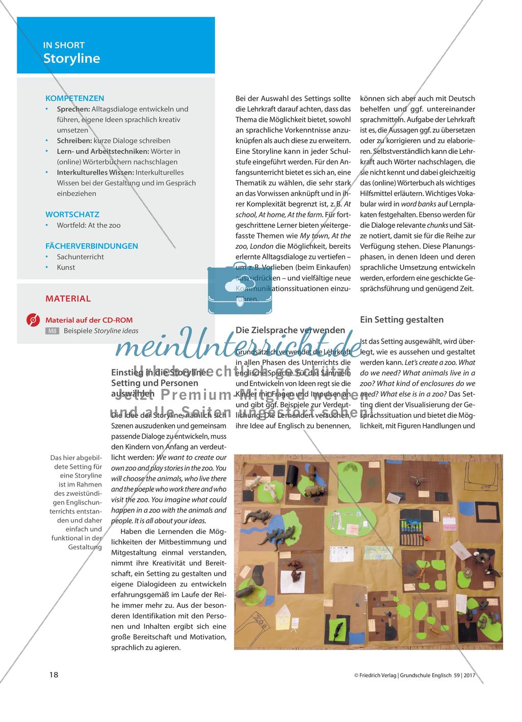 Let’s Visit the Zoo! - Mit der Storyline-Methode kreativ Kommunikationssituationen entwickeln Preview 2