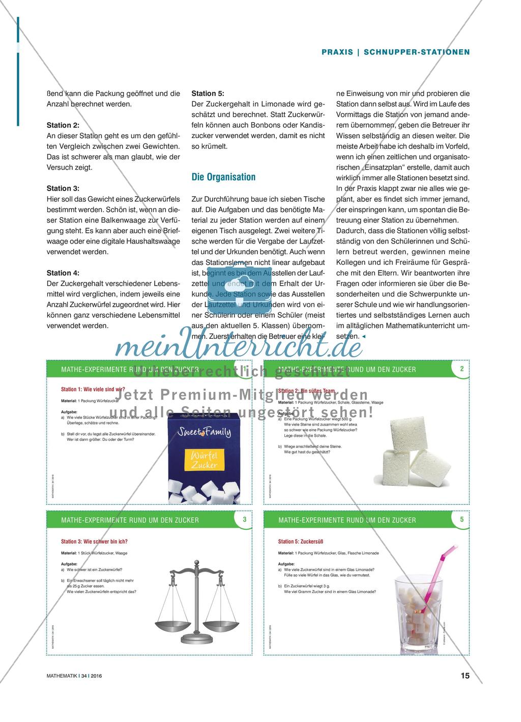 Zuckersüße Mathe-Experimente - Schnupper-Stationen für den Tag der offenen Tür Preview 2
