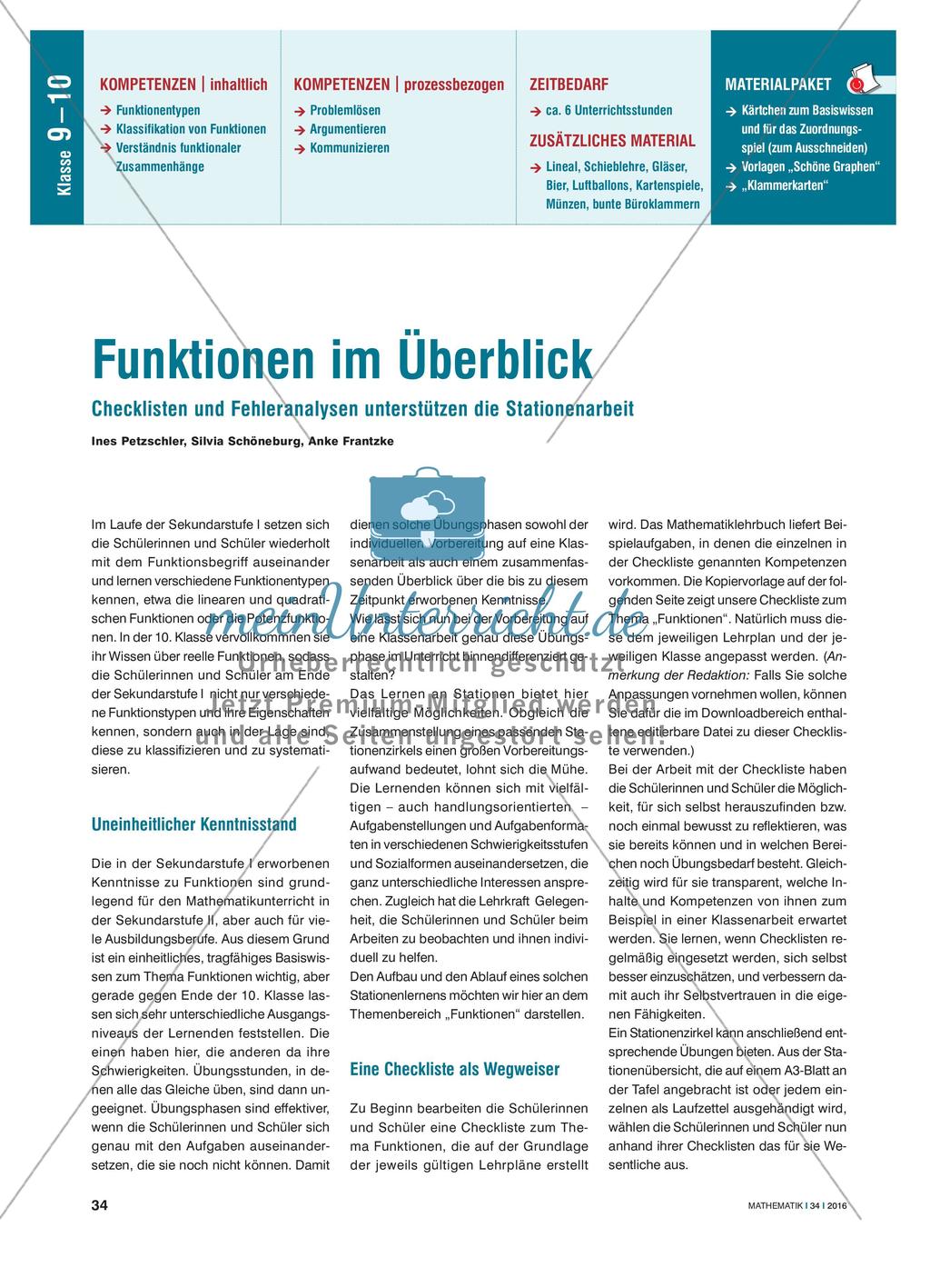 Funktionen im Überblick - Checklisten und Fehleranalysen unterstützen die Stationenarbeit Preview 1