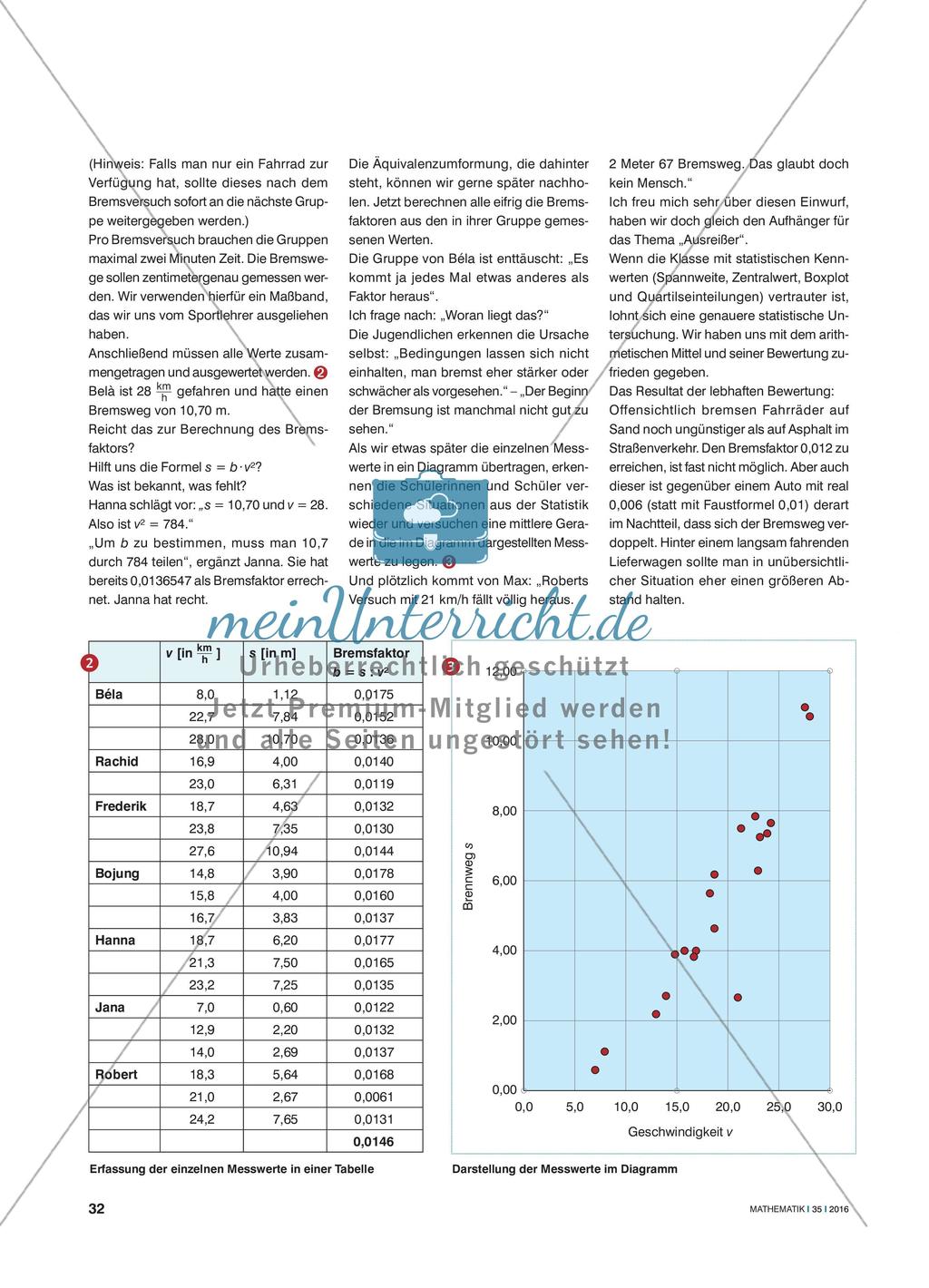 Bremsspuren auf dem Schulhof - Bremswege und Bremsfaktoren bestimmen Preview 3