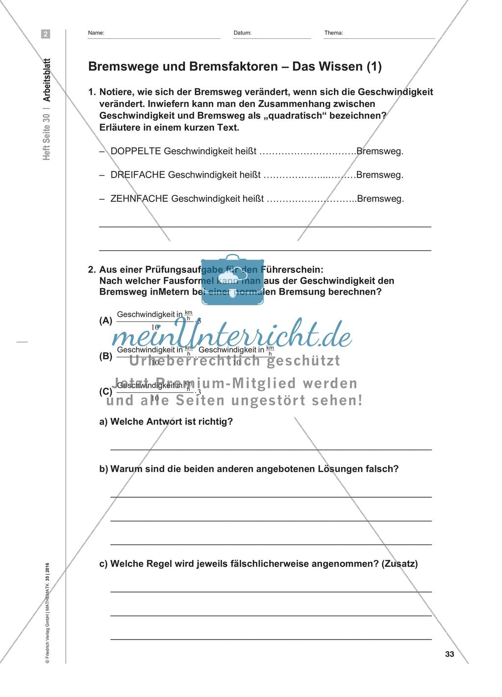 Bremsspuren auf dem Schulhof - Bremswege und Bremsfaktoren bestimmen Preview 4