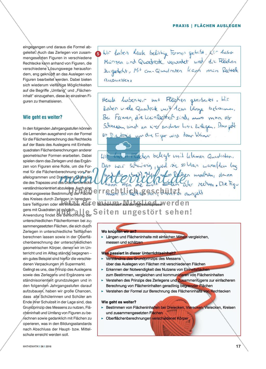 Man braucht mehr kleine Münzen - Durch Auslegen mit Einheitsflächen den Flächeninhalt bestimmen Preview 4