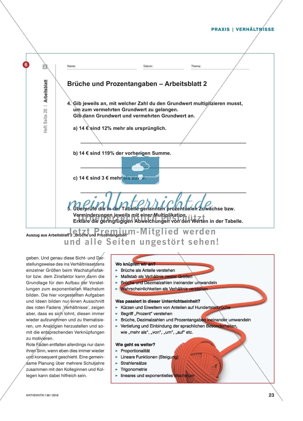10 % Steigung sind 10 m zu 100 m - Verhältnisse in der Prozentrechnung Preview 4