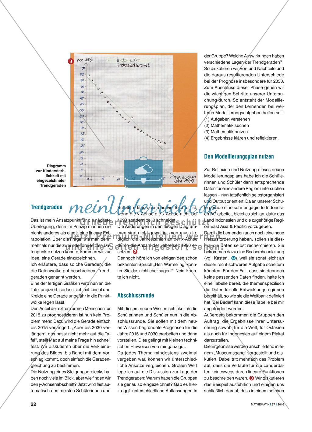 Millenniumsziele - Globale Entwicklungen mit Hilfe von Trendgeraden beobachten Preview 3