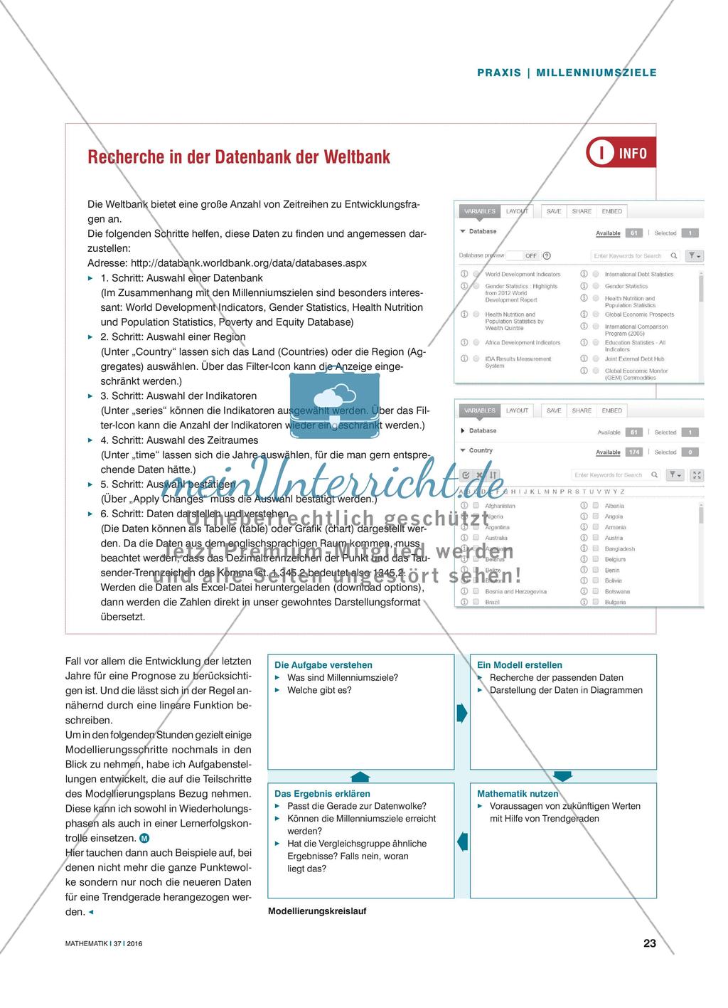 Millenniumsziele - Globale Entwicklungen mit Hilfe von Trendgeraden beobachten Preview 4