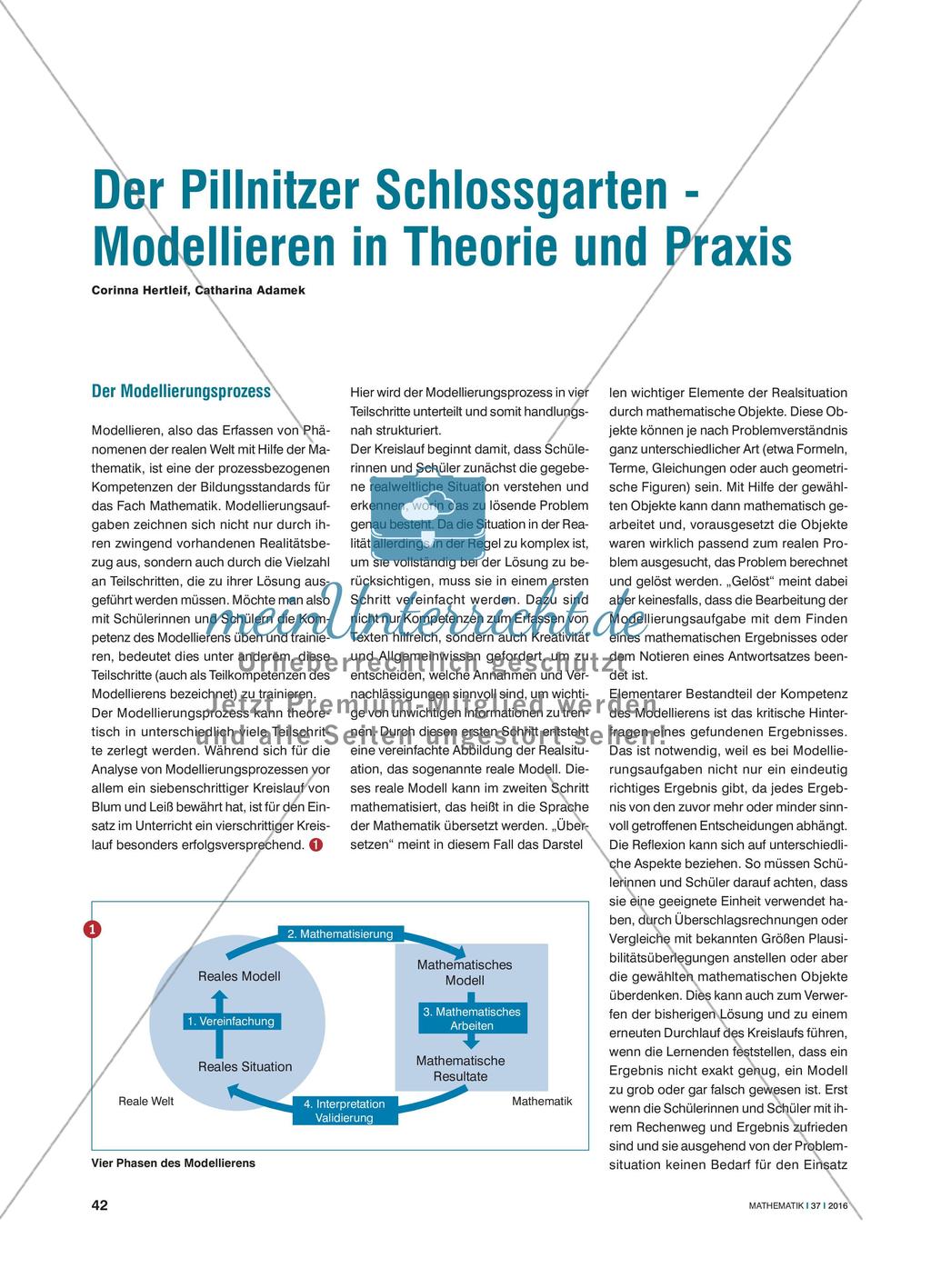 Der Pillnitzer Schlossgarten - Modellieren in Theorie und Praxis Preview 1