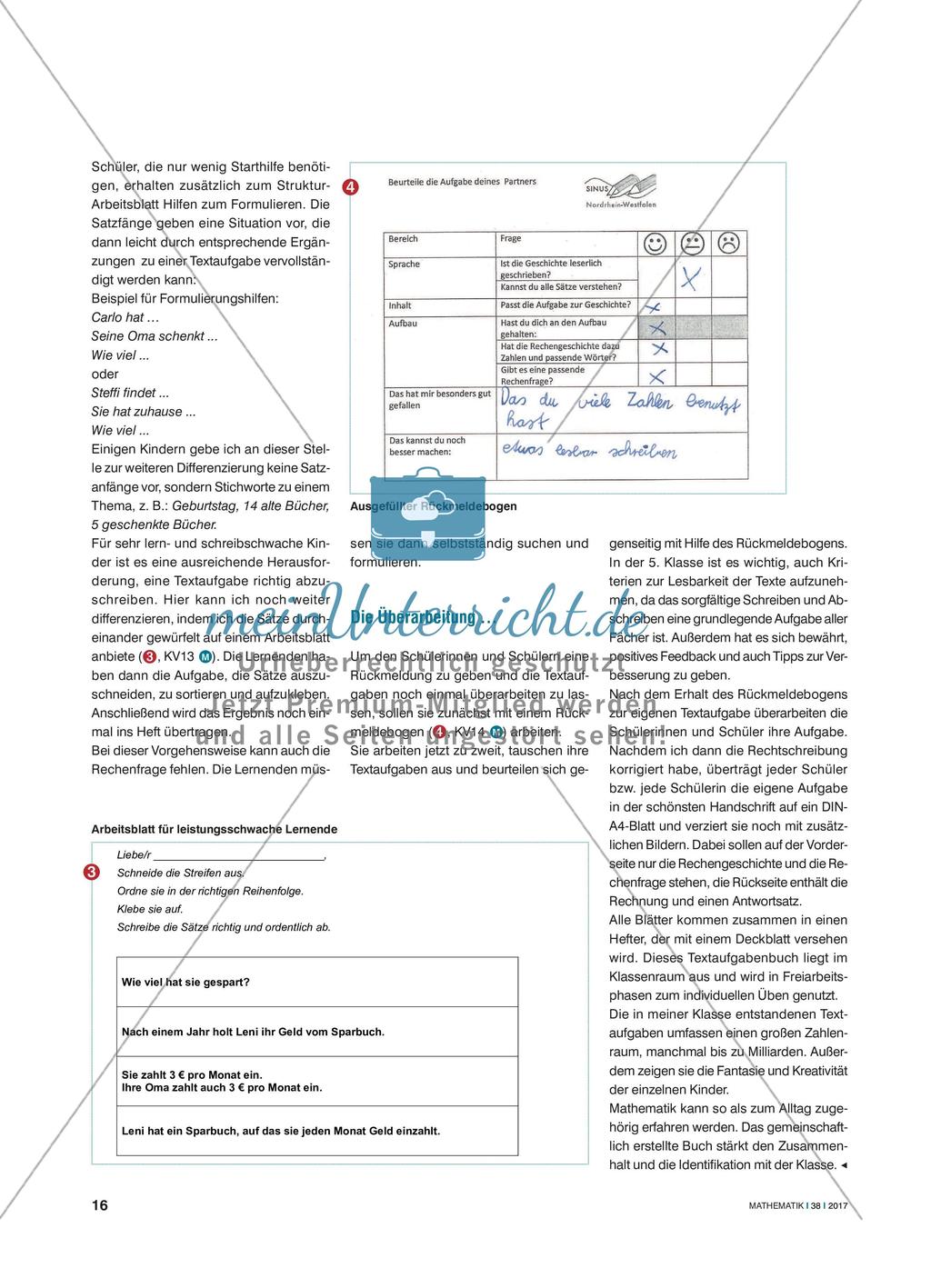 Unser Klassen-Textaufgabenbuch - Textaufgaben verstehen durch Schreiben eigener Textaufgaben Preview 3
