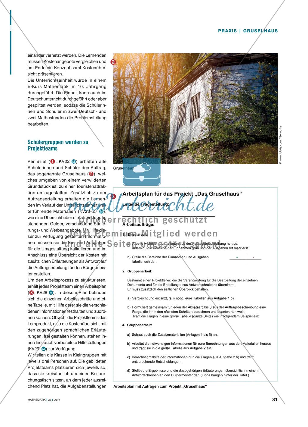 Das Gruselhaus - Informationen aus Texten verstehen und zusammenstellen Preview 2