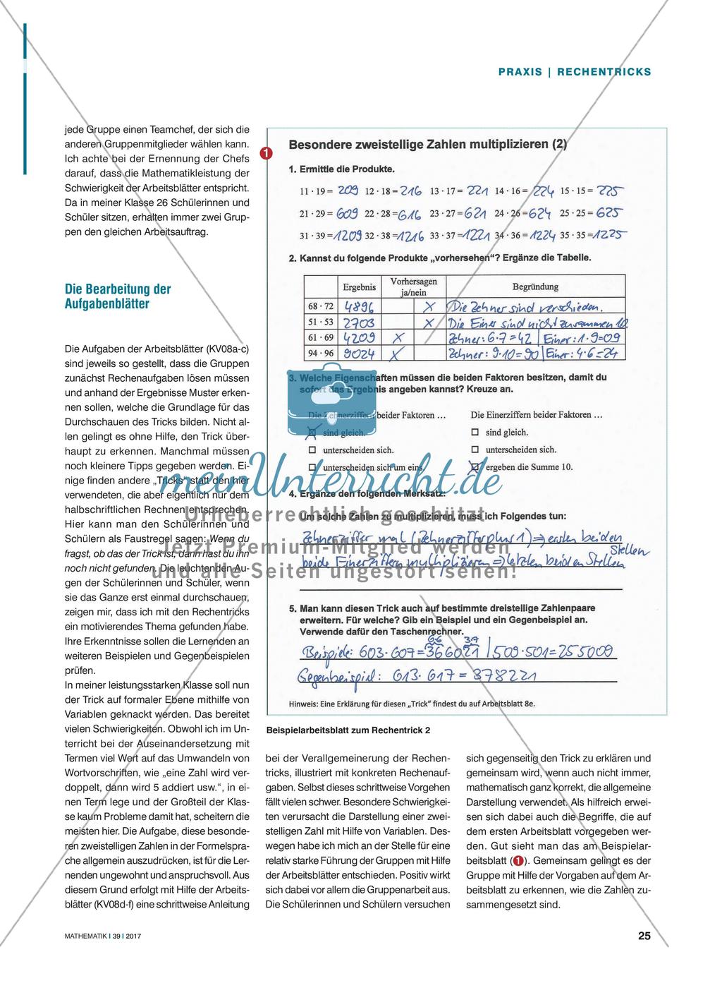Klappt das immer? - Rechentricks durch Termumformung und binomische Formeln entschlüsseln Preview 2