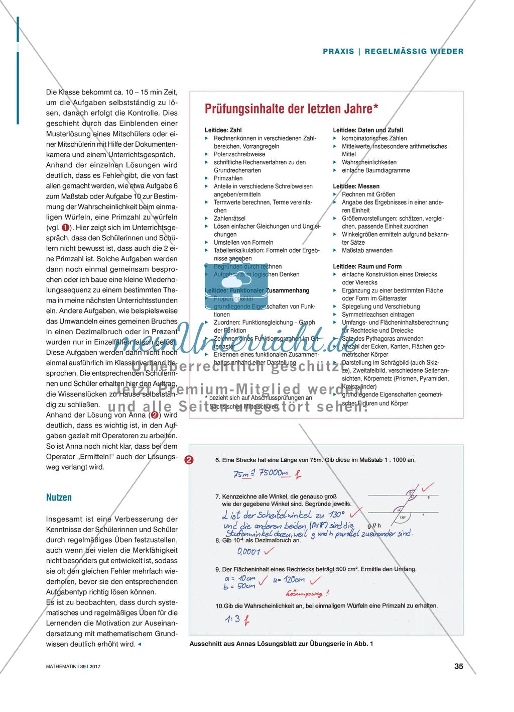 Regelmäßig wieder - Durch vermischte Kopfübungen mathematisches Grundwissen trainieren Preview 2