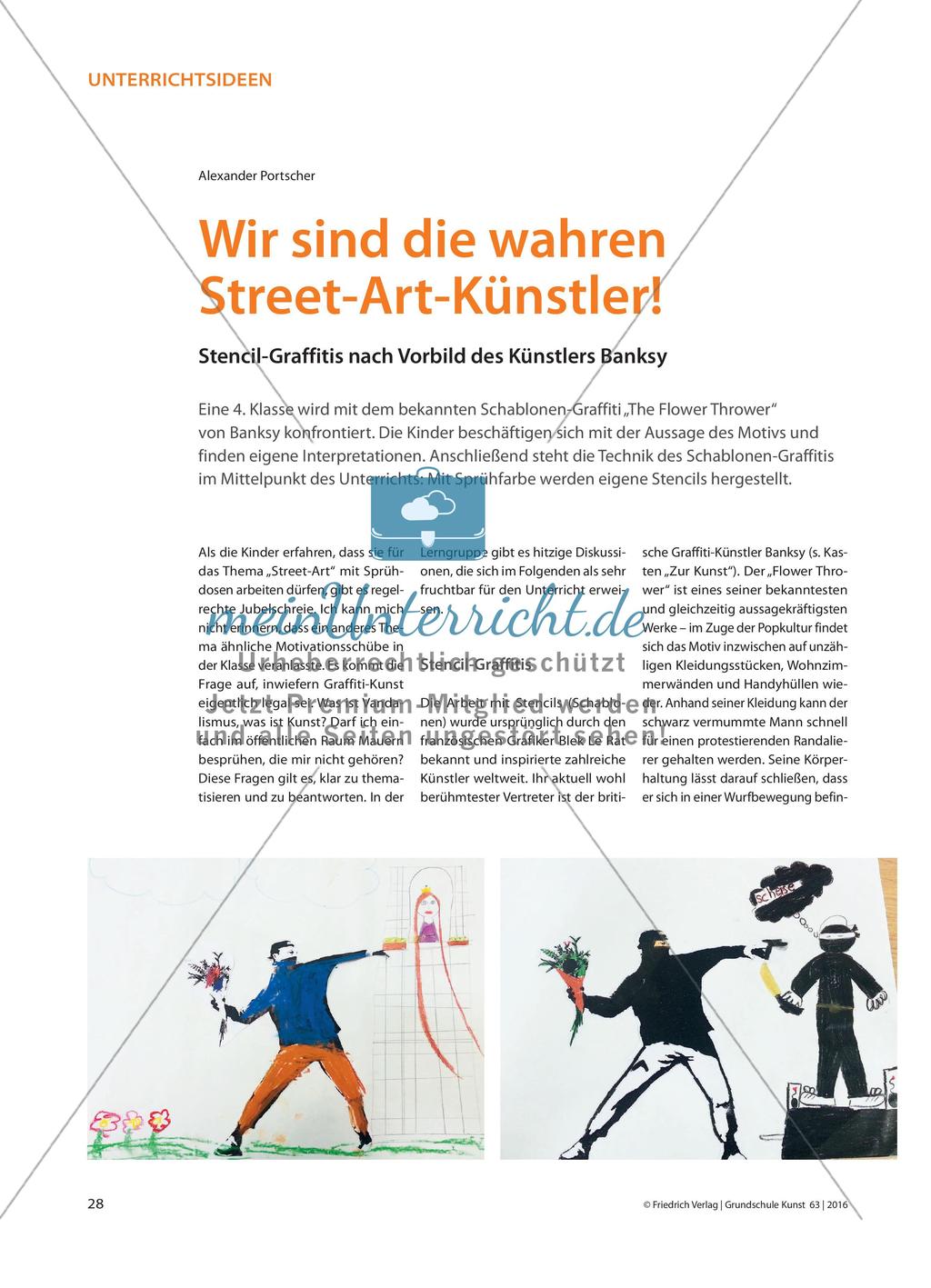 Wir sind die wahren Street-Art-Künstler! - Stencil-Graffitis nach Vorbild des Künstlers Banksy Preview 1