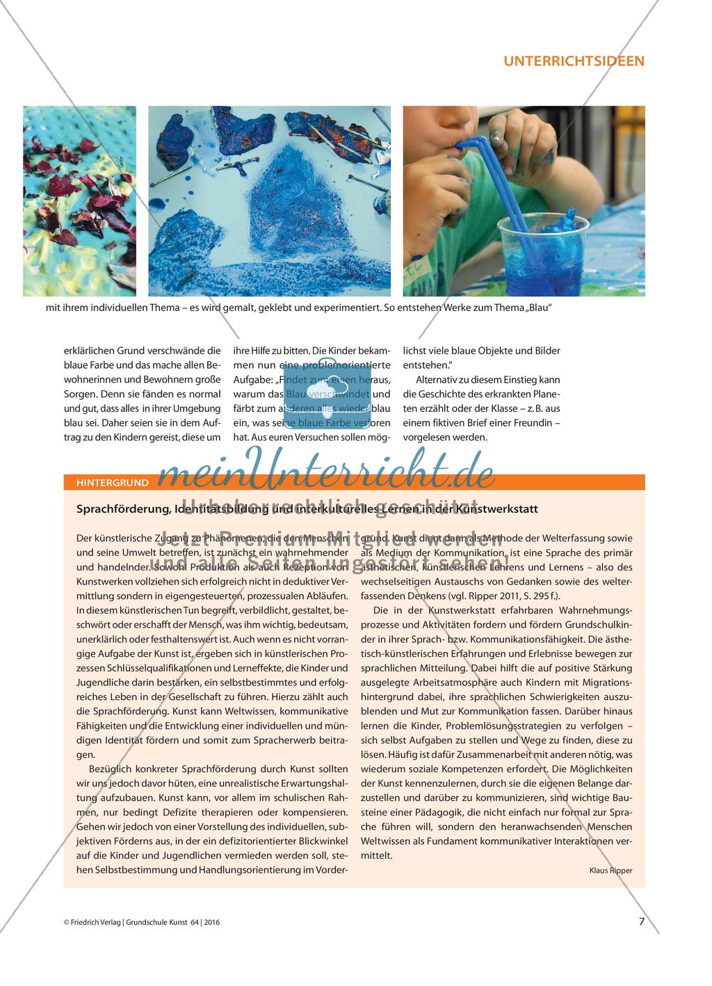 „Unser Planet braucht Hilfe!“ - Erfahrungen und Lernchancen in einer Kunstwerkstatt Preview 3