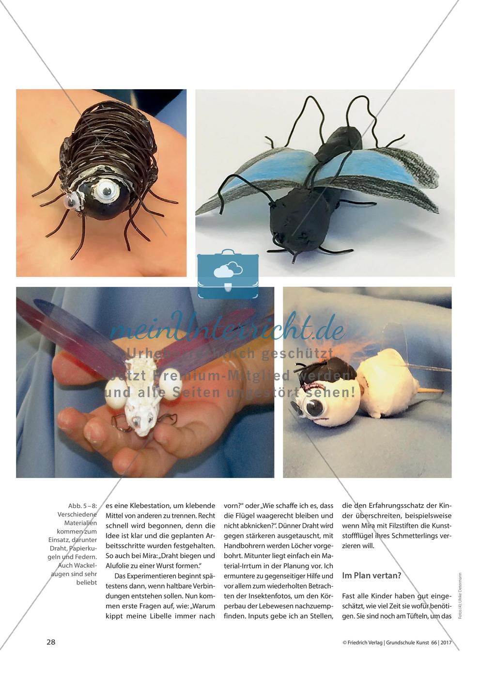 Eine Blauflügelige Sandschrecke ist mein Traum … - Zarte Wesen aus Draht und Verpackungsmaterialien Preview 3