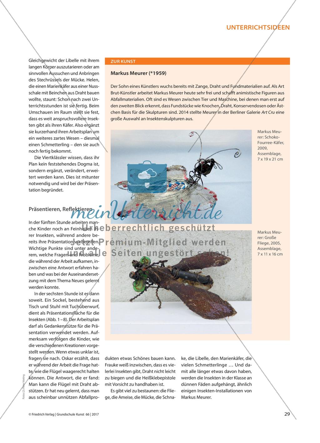 Eine Blauflügelige Sandschrecke ist mein Traum … - Zarte Wesen aus Draht und Verpackungsmaterialien Preview 4