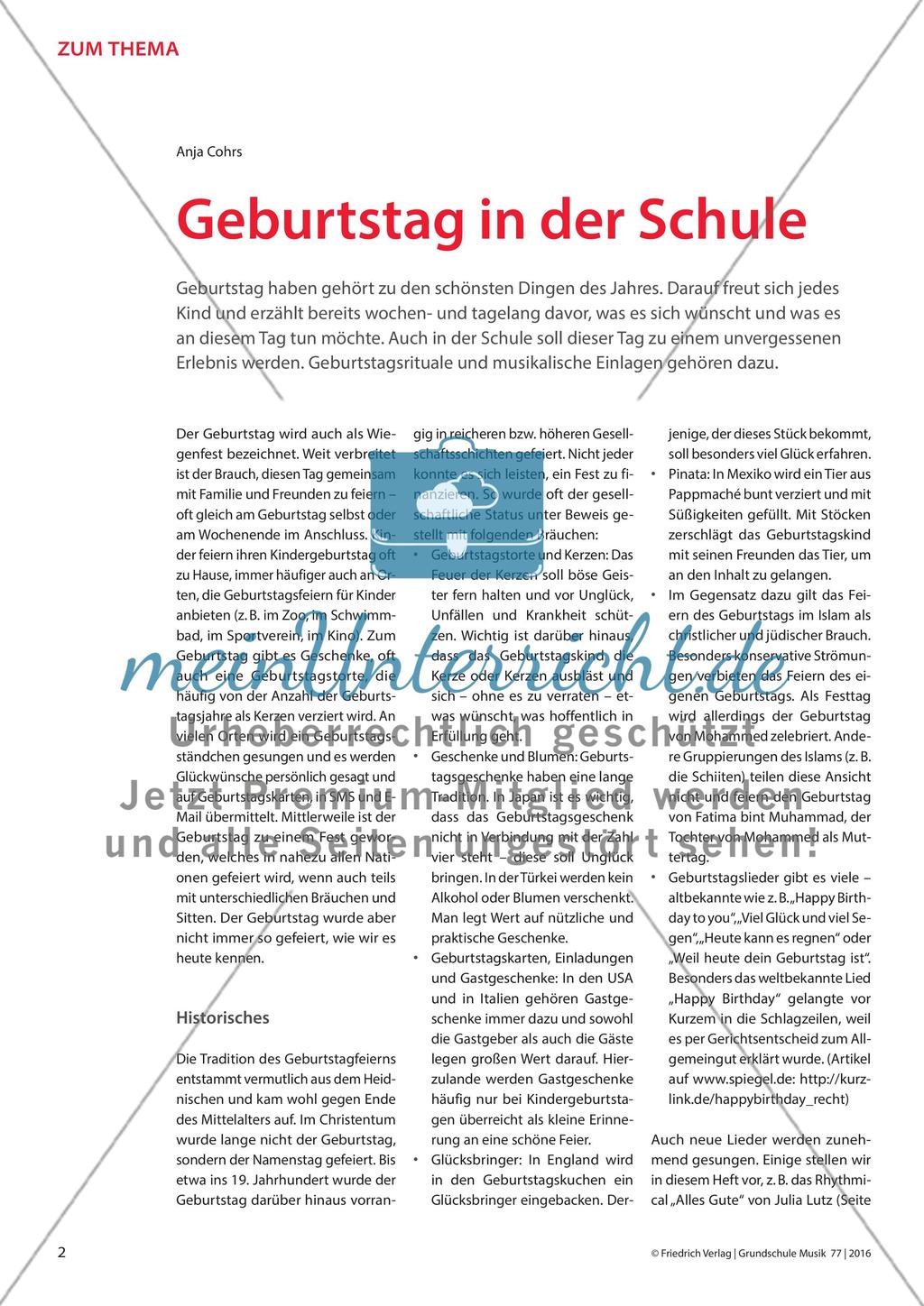 Geburtstag in der Schule Preview 1