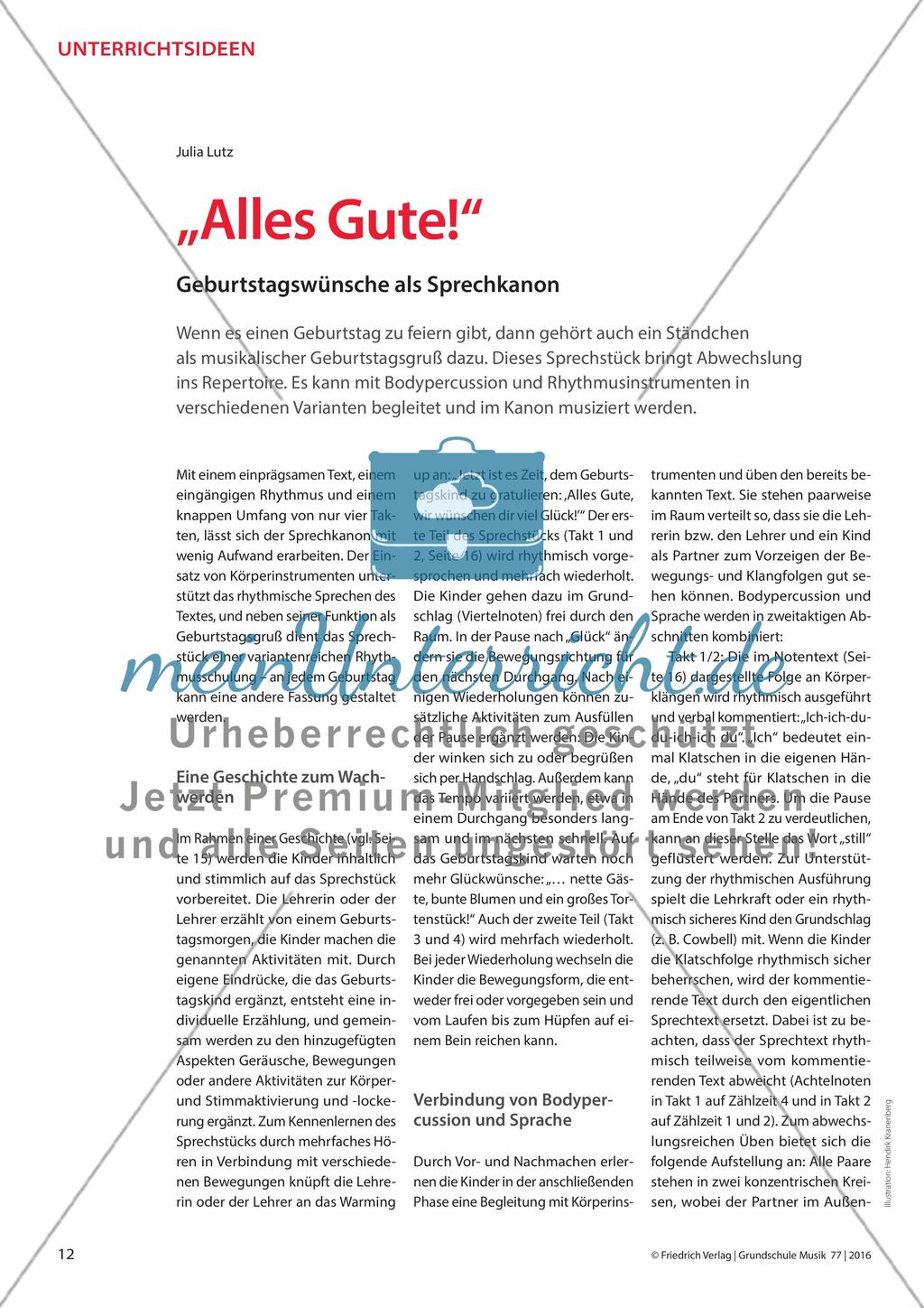 „Alles Gute!“ - Geburtstagswünsche als Sprechkanon Preview 1
