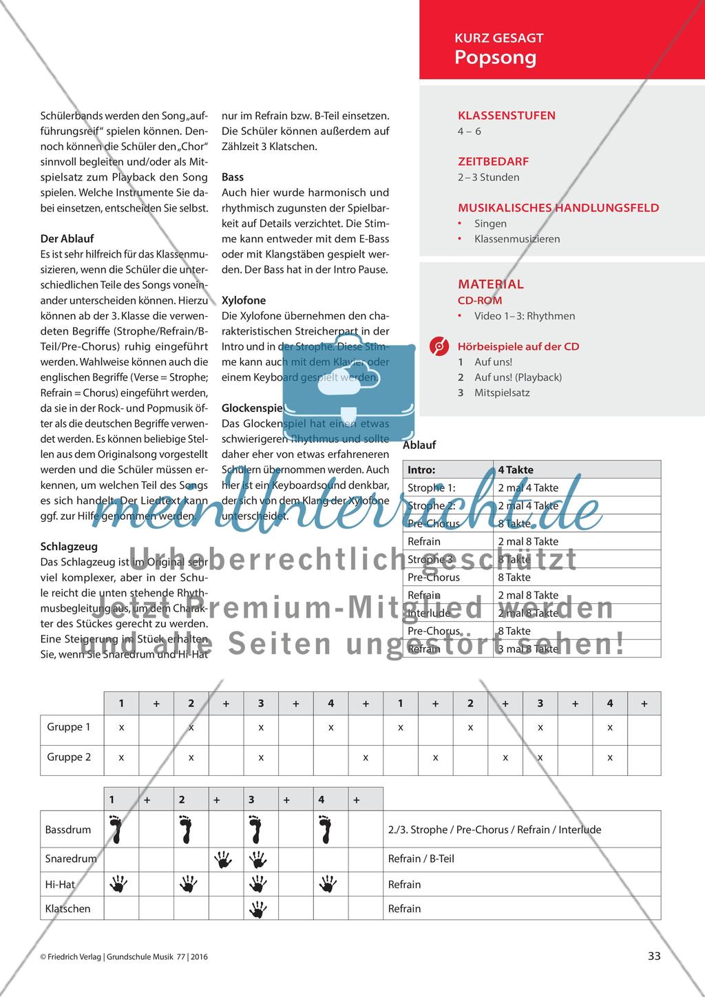 Auf uns! - Eine Hymne für die Klasse Preview 2