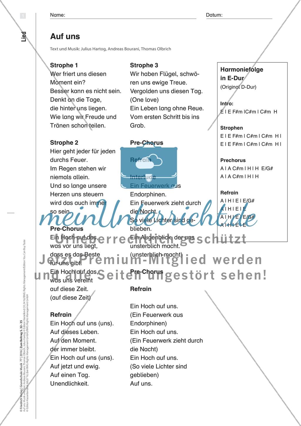 Auf uns! - Eine Hymne für die Klasse Preview 3