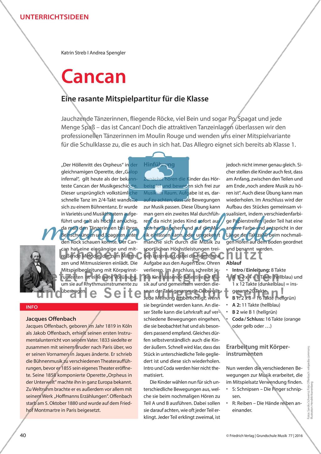 Cancan - Eine rasante Mitspielpartitur für die Klasse Preview 1