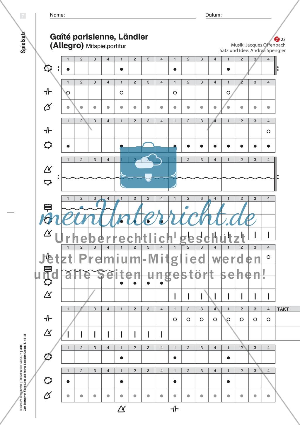 Cancan - Eine rasante Mitspielpartitur für die Klasse Preview 4