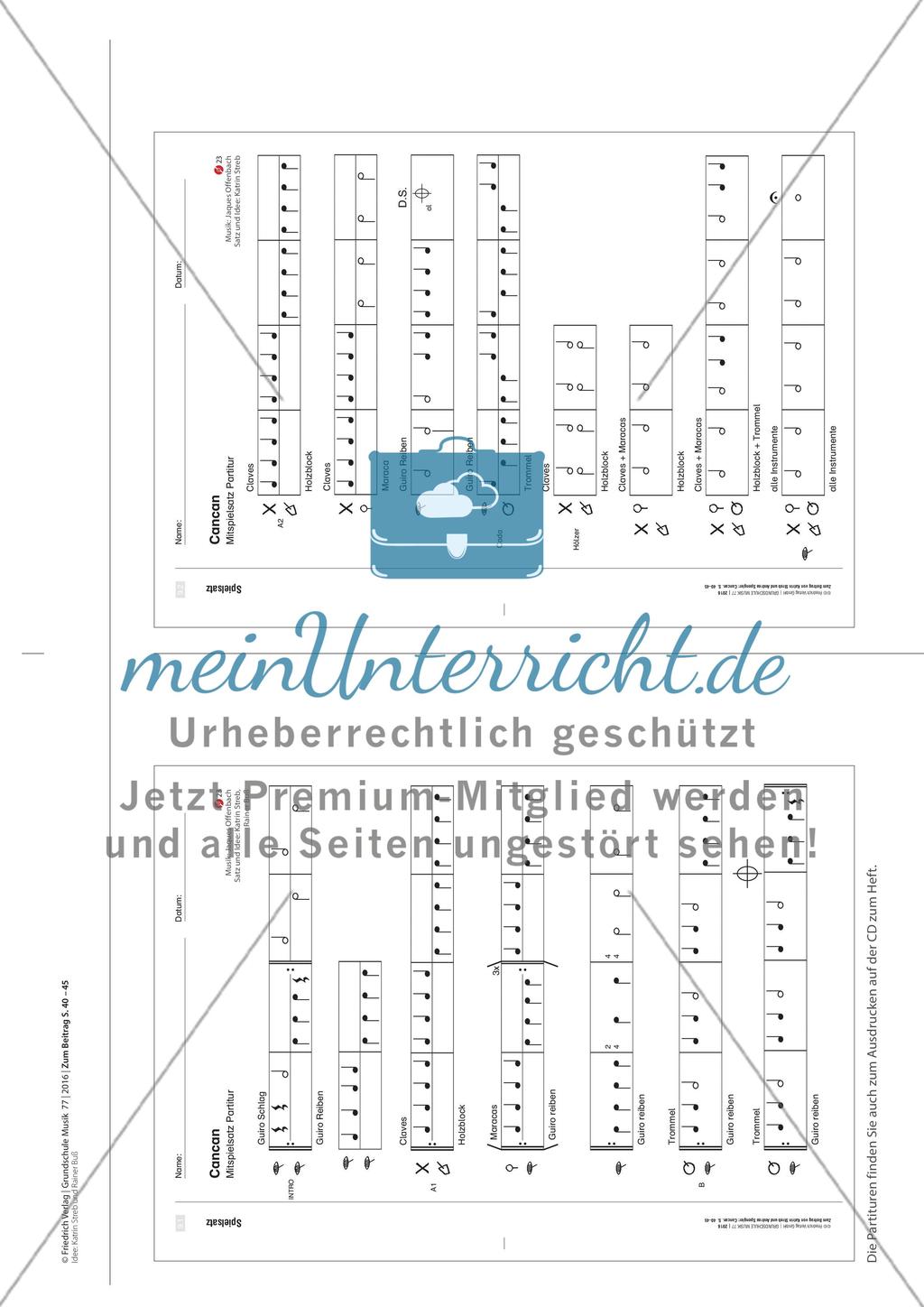 Cancan - Eine rasante Mitspielpartitur für die Klasse Preview 6