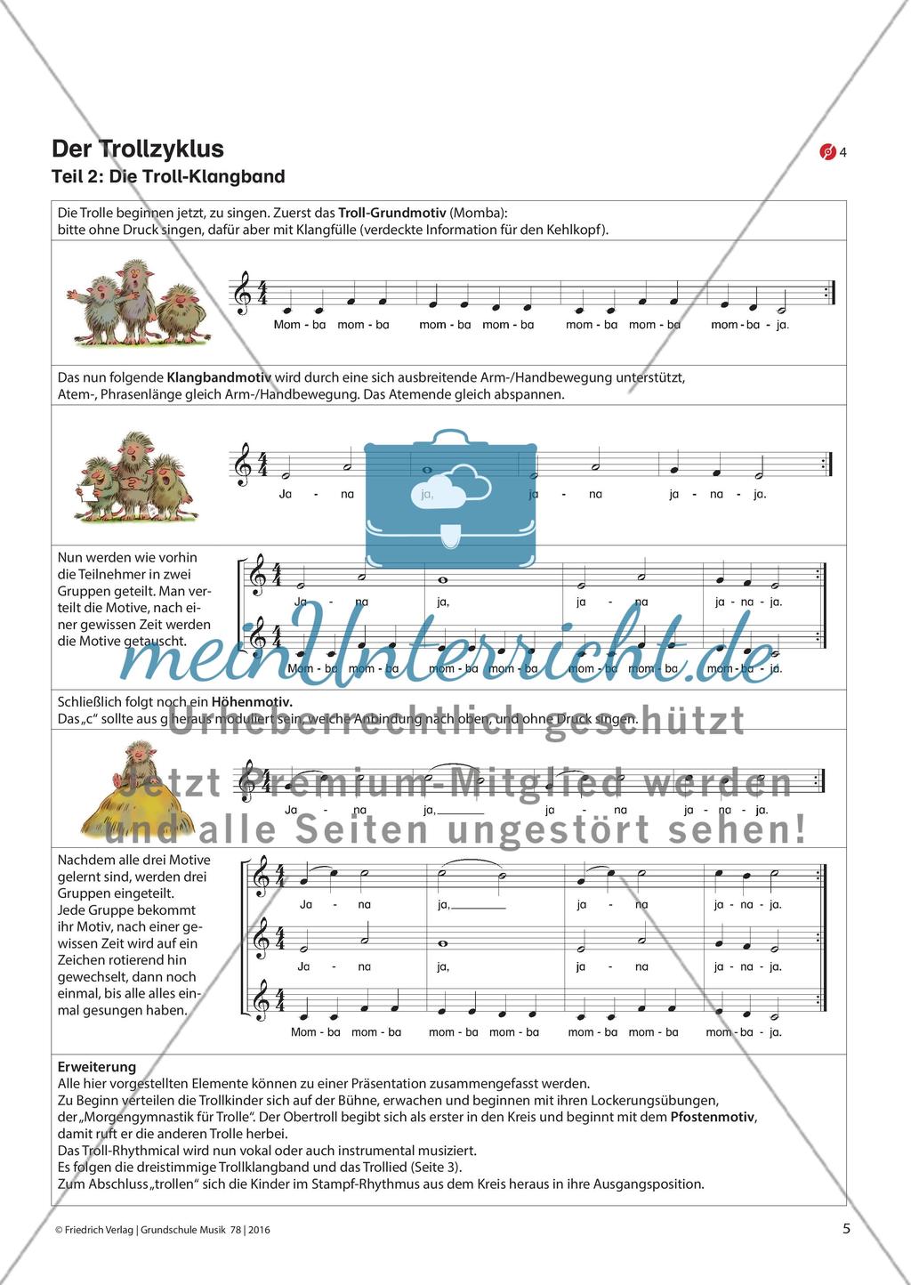 Der Trollzyklus - Lied und Rhythmical mit Spielanregungen Preview 4