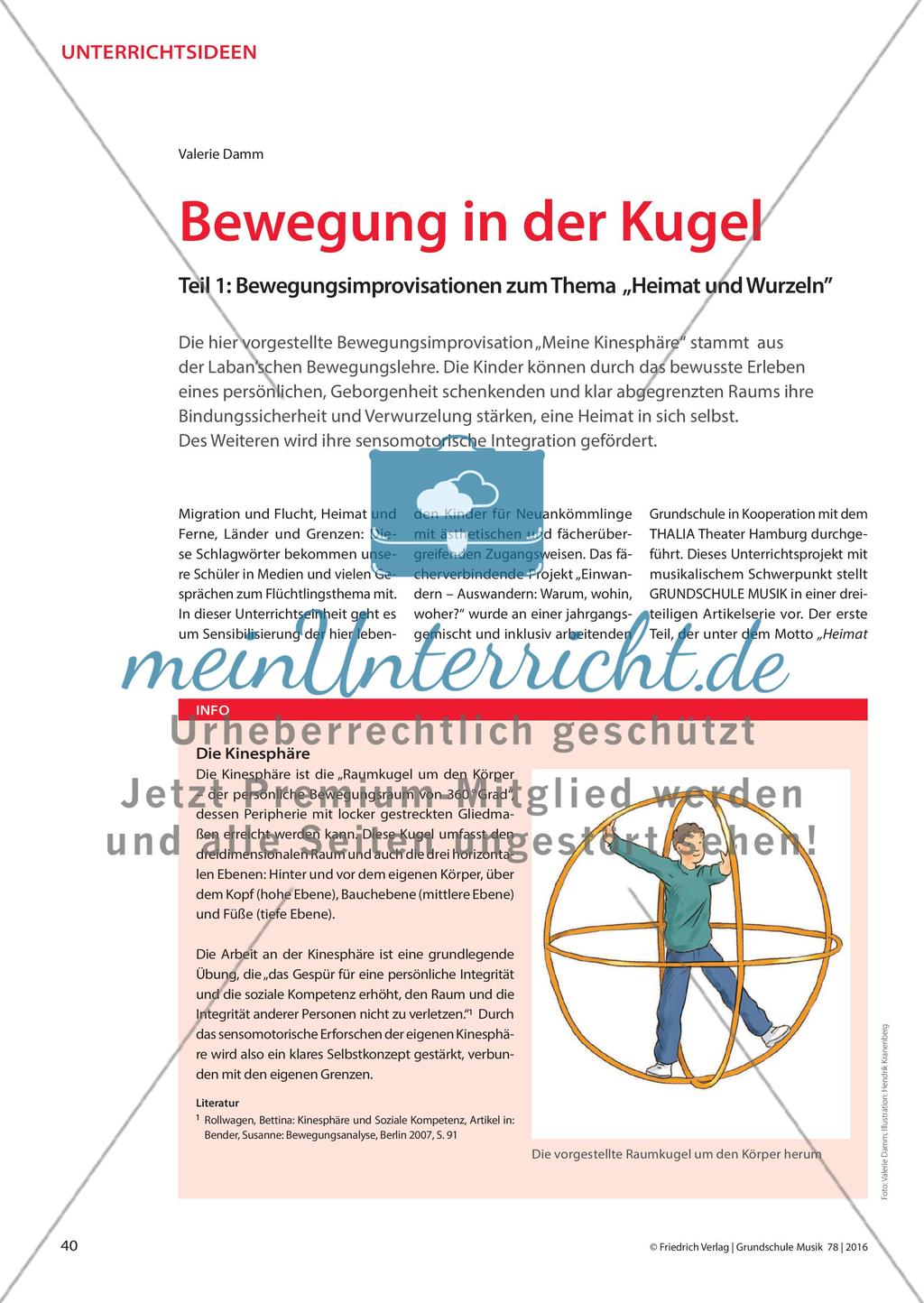 Bewegung in der Kugel - Teil 1: Bewegungsimprovisationen zum Thema „Heimat und Wurzeln” Preview 1