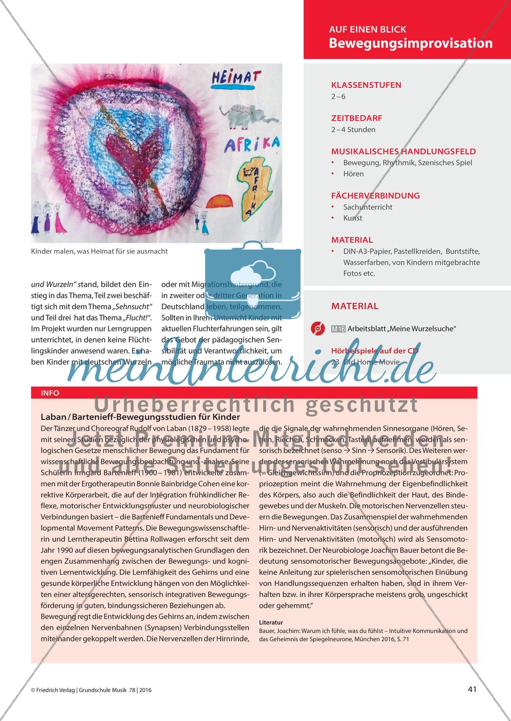 Bewegung in der Kugel - Teil 1: Bewegungsimprovisationen zum Thema „Heimat und Wurzeln” Preview 2