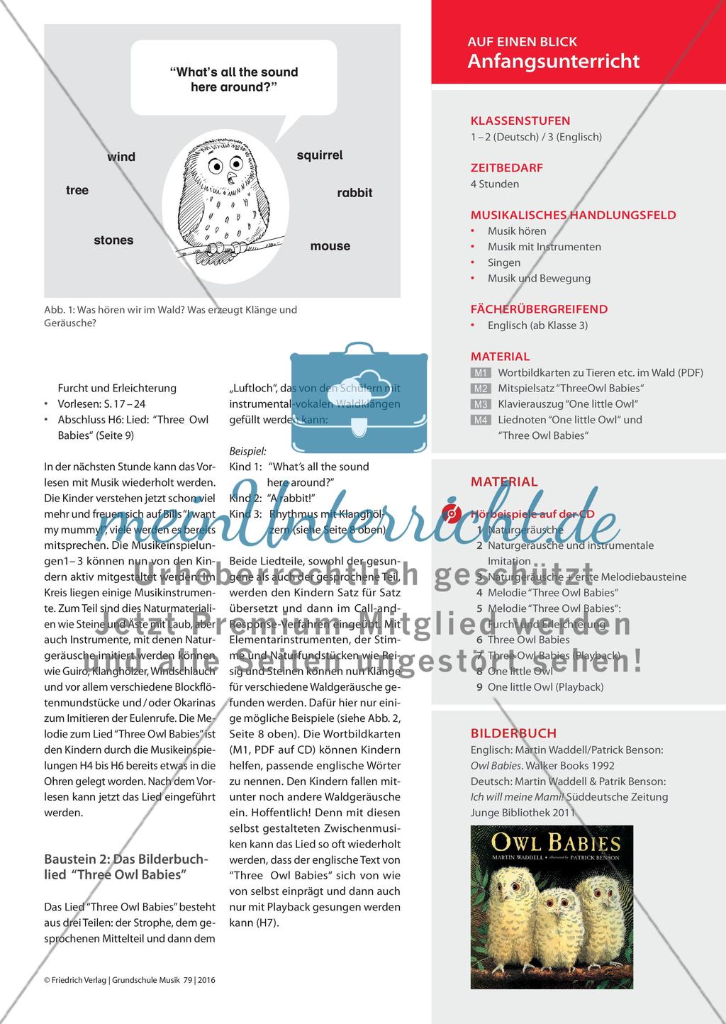 Drei kleine Eulen - Das Bilderbuch “Owl Babies” mit viel Musik Preview 2