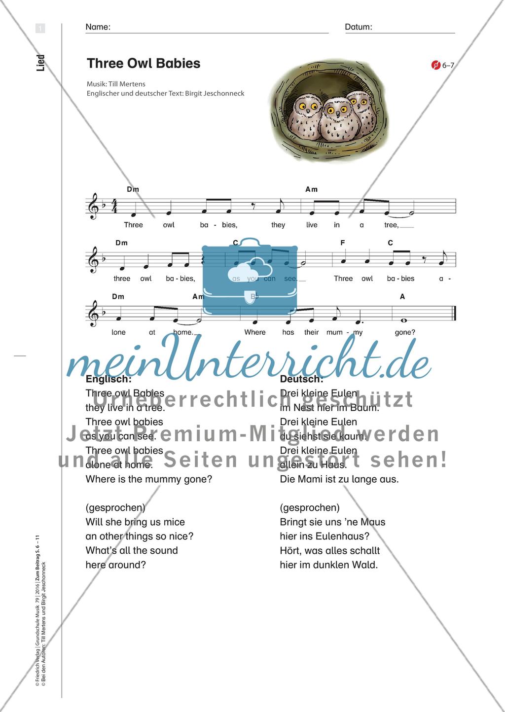 Drei kleine Eulen - Das Bilderbuch “Owl Babies” mit viel Musik Preview 4