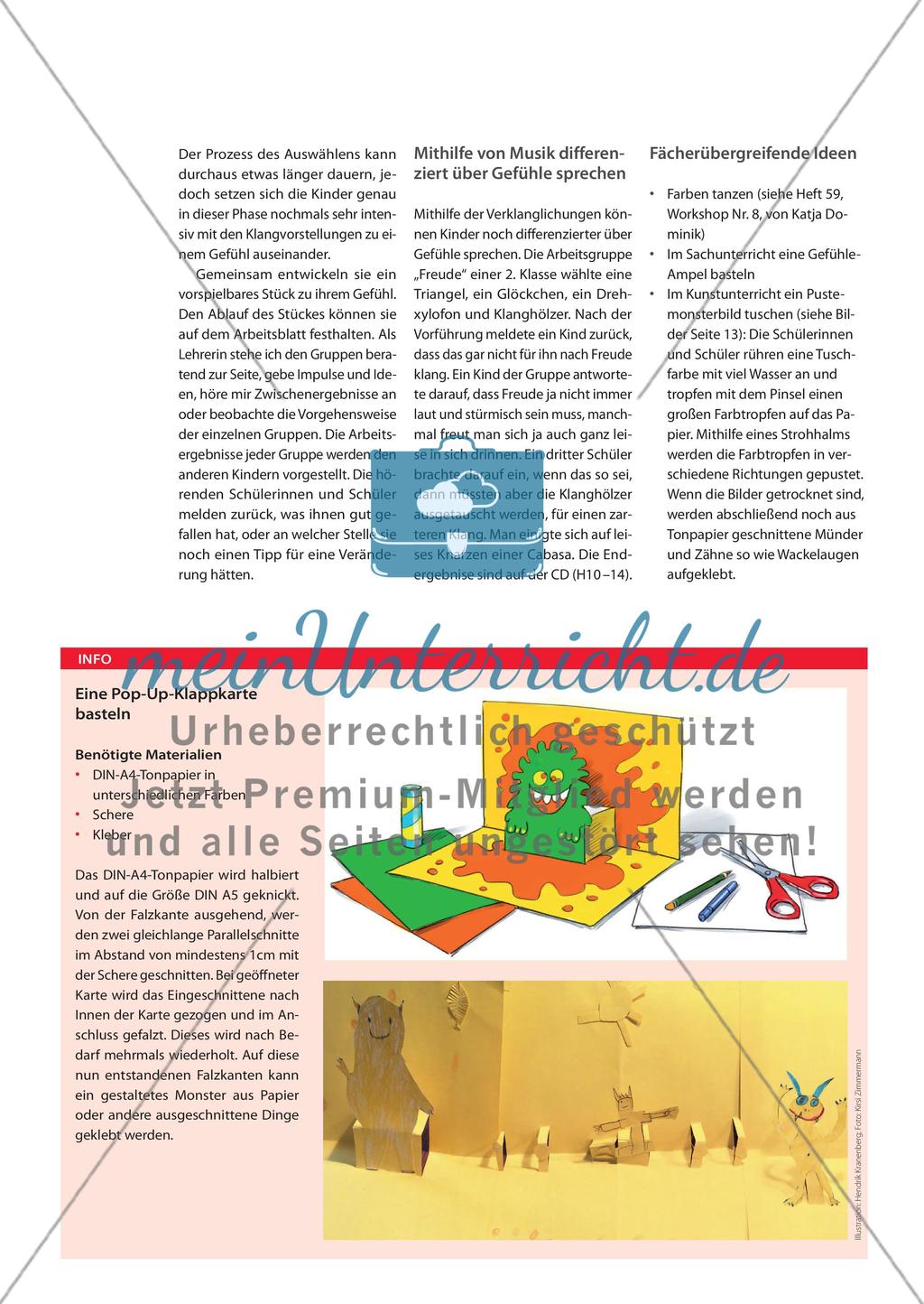 Monster mit Gefühl - Mit dem Bilderbuch „Das Farbenmonster“ über Gefühle sprechen und es künstlerisch und musikalisch gestalten Preview 3