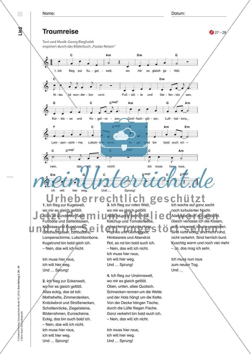 Andere Länder – andere Sitten: Das Bilderbuch „Paulas Reisen“ singend erschließen Preview 2