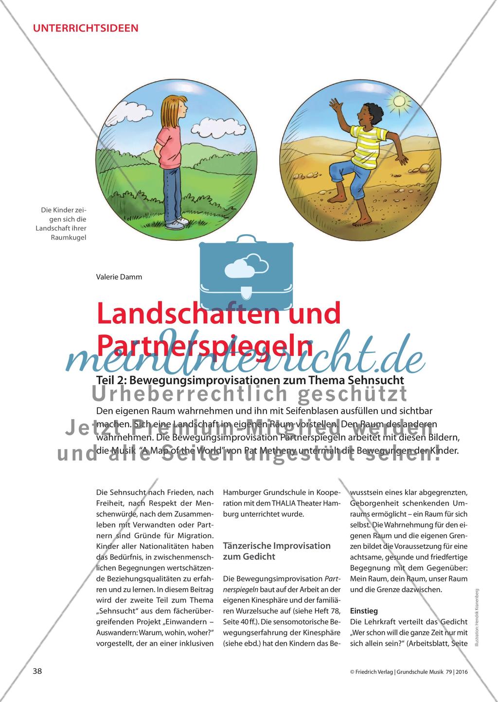 Landschaften und Partnerspiegeln - Teil 2: Bewegungsimprovisationen zum Thema Sehnsucht Preview 1