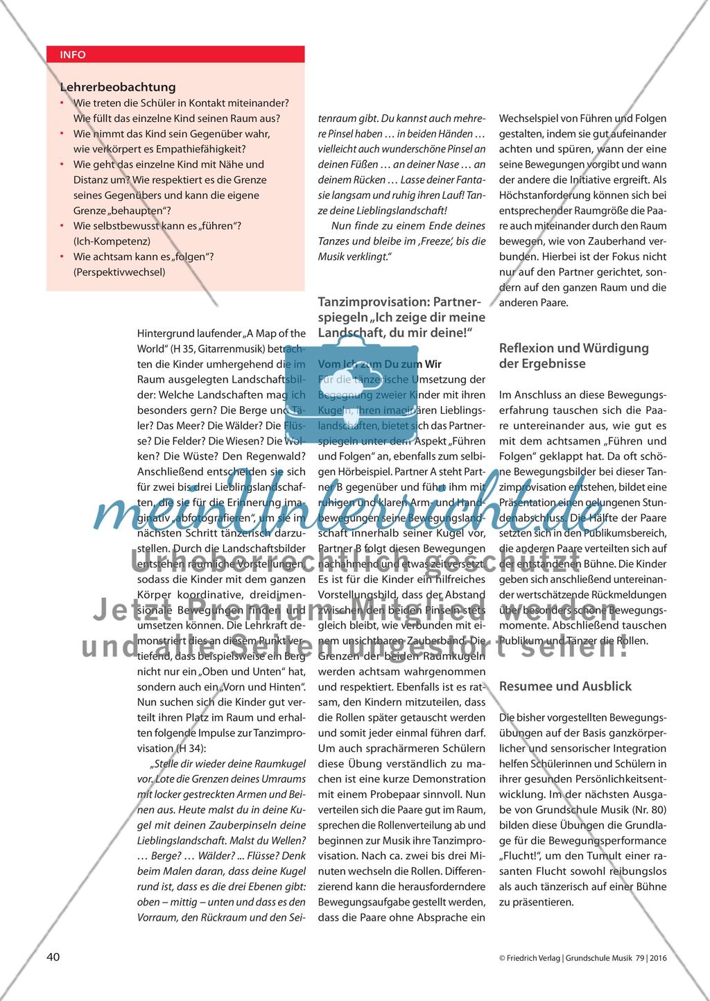 Landschaften und Partnerspiegeln - Teil 2: Bewegungsimprovisationen zum Thema Sehnsucht Preview 3