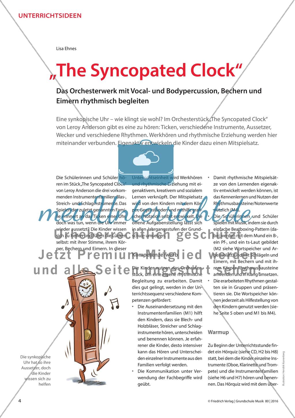 „The Syncopated Clock“ - Das Orchesterwerk mit Vocal- und Bodypercussion, Bechern und Eimern rhythmisch begleiten Preview 1