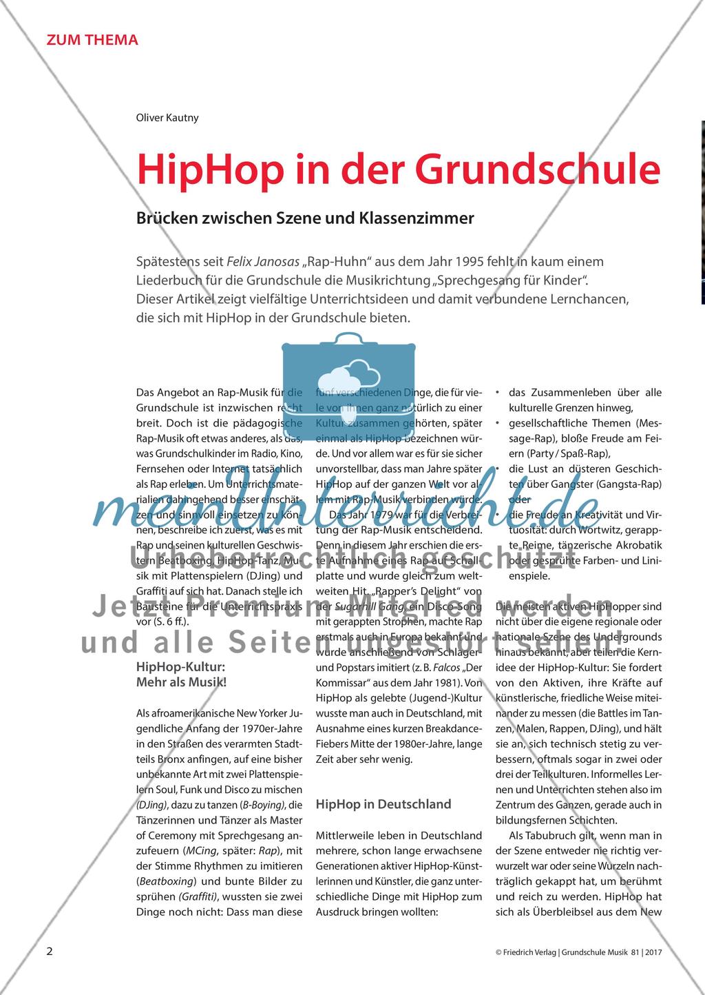 HipHop in der Grundschule - Brücken zwischen Szene und Klassenzimmer Preview 1