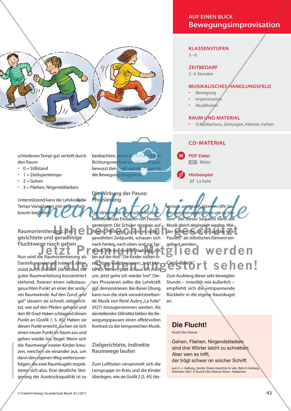 Bewegungsimprovisation - Teil 3: Flucht! Von der Bewegungsexploration zur Performance Preview 2