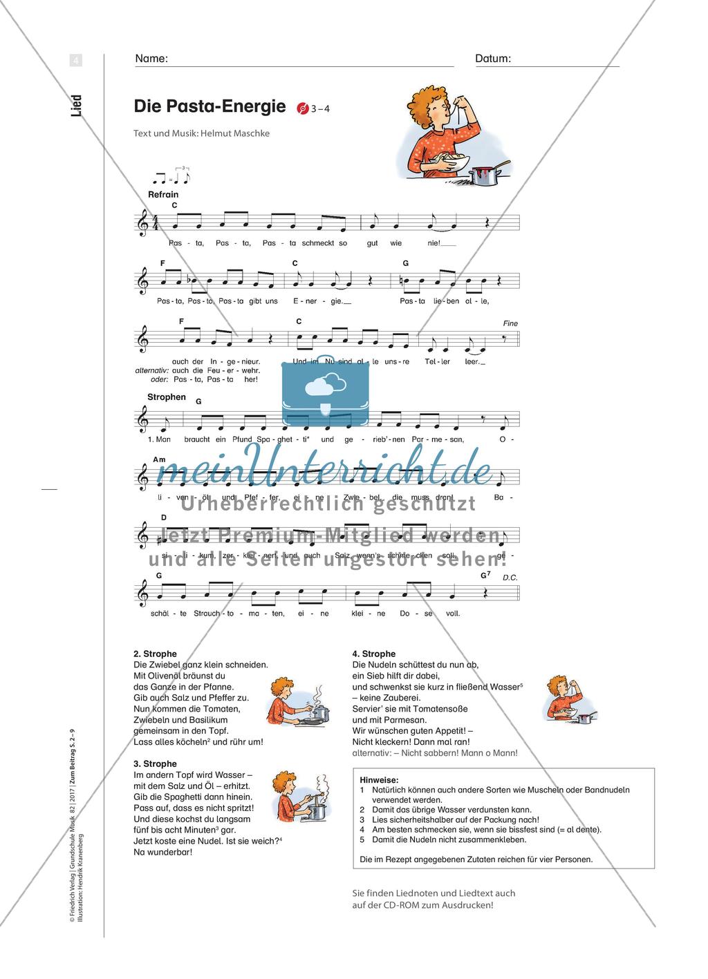 Kochen mit Musik - Neue Lieder und alternative Liedeinführungen Preview 6