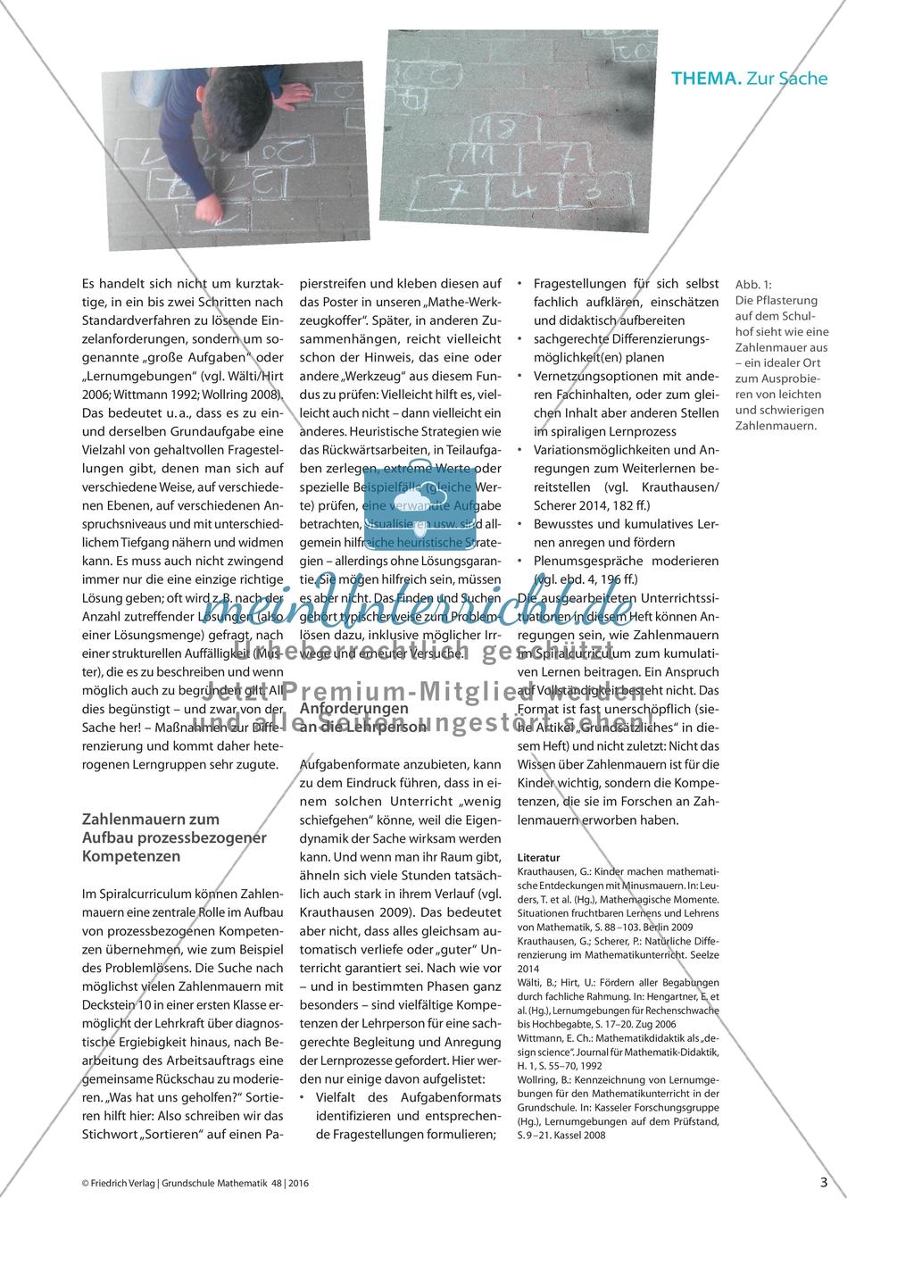 Zahlenmauern erforschen - Ein Aufgabenformat im Spiralcurriculum Preview 2