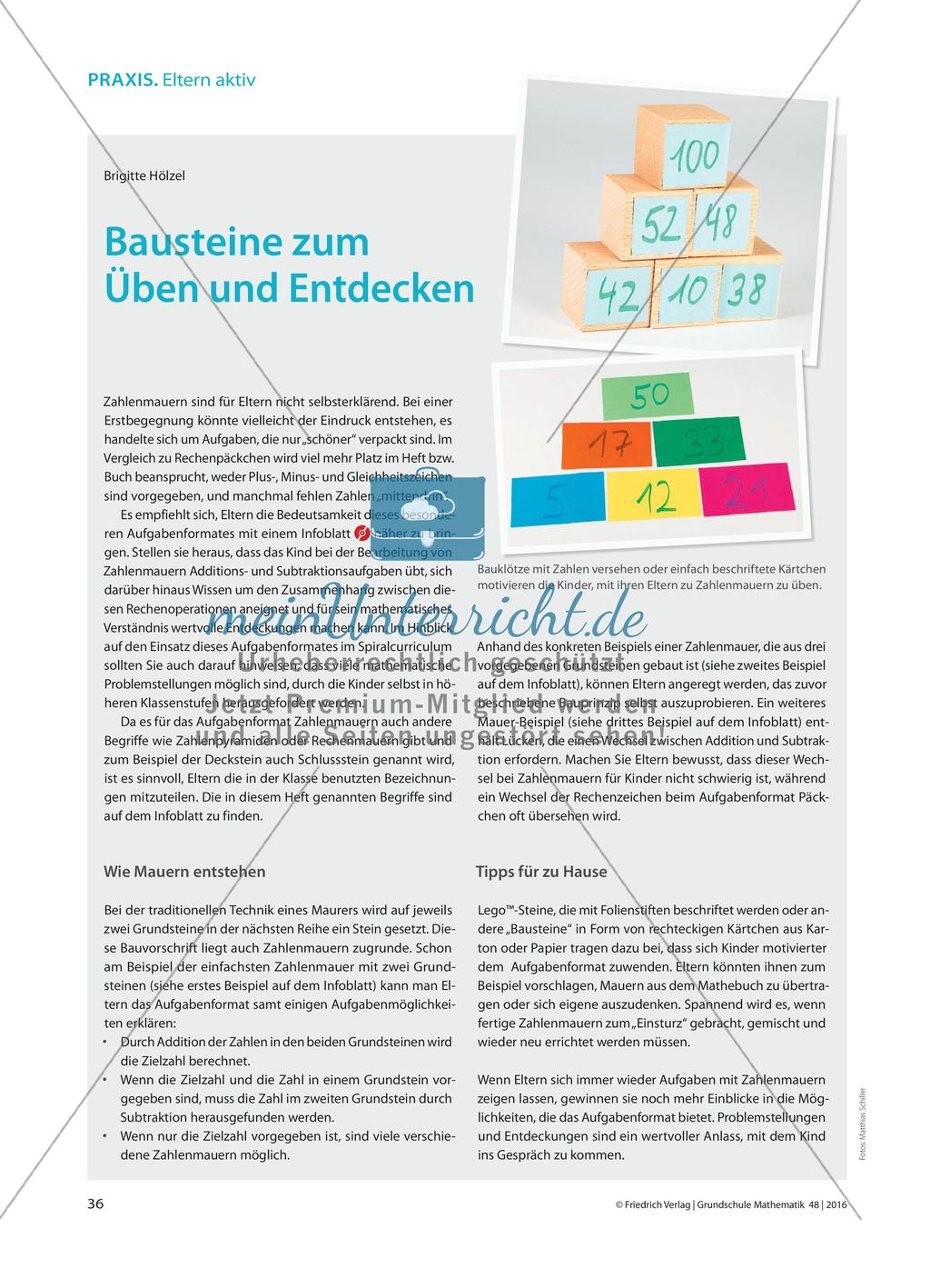 Bausteine zum Üben und Entdecken Preview 1