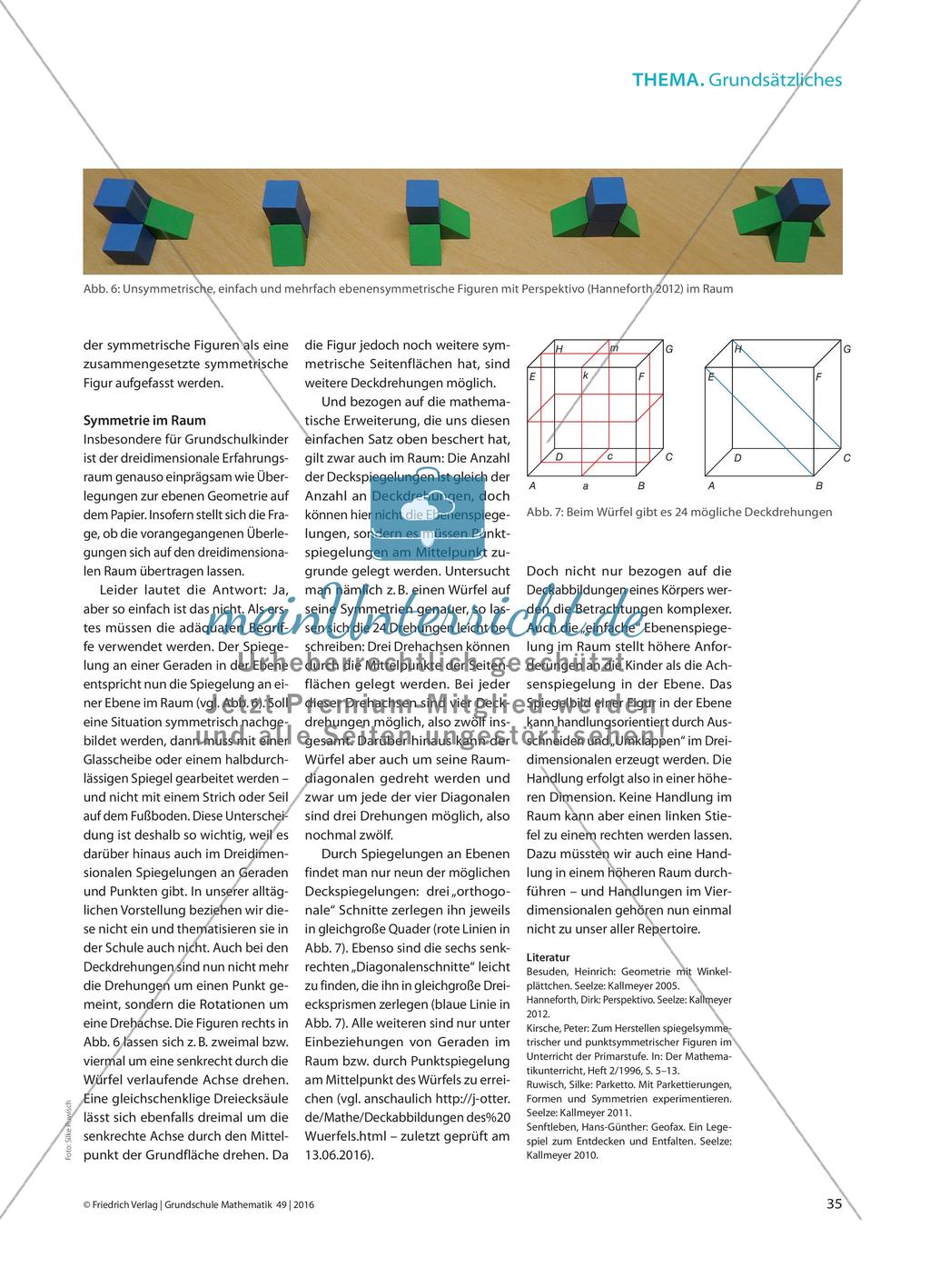 Symmetrien in der Ebene und im Raum - Kongruenzabbildungen als Deckabbildungen von Figuren Preview 4